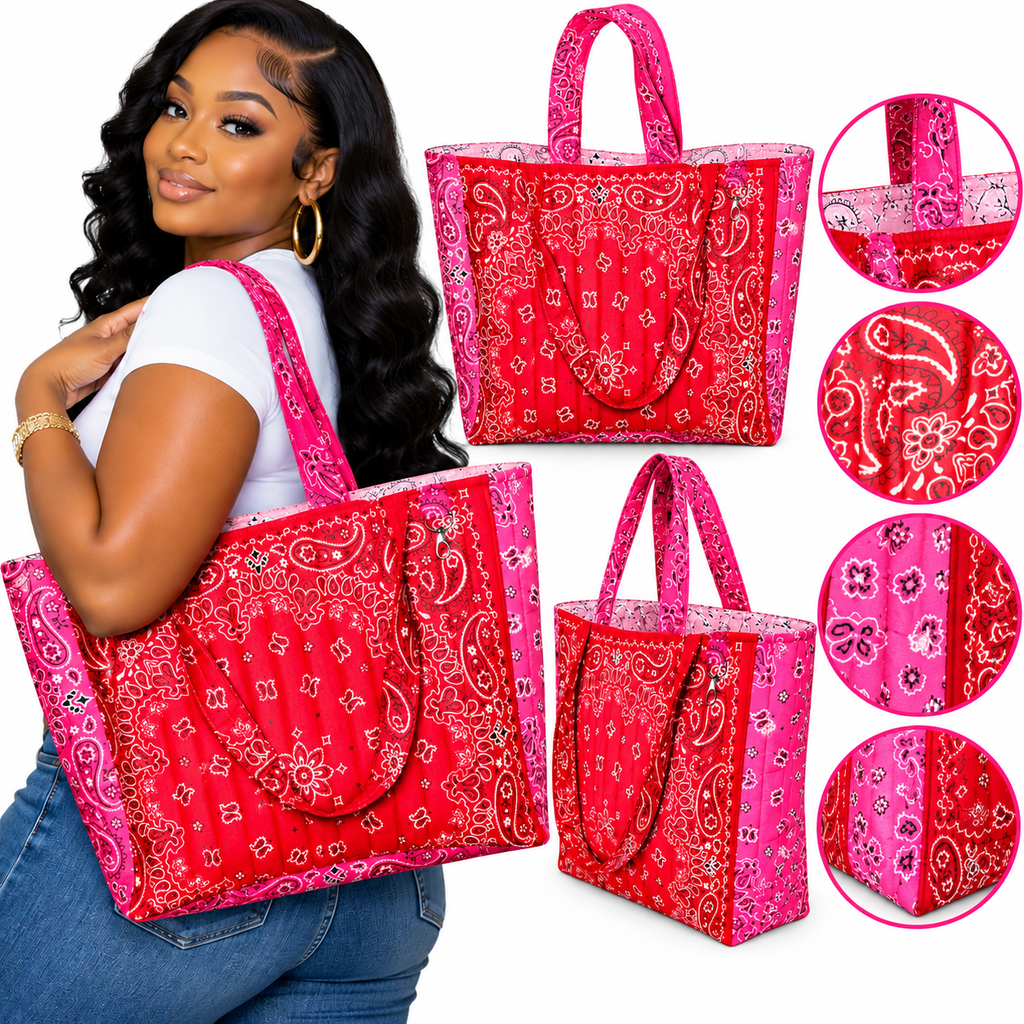 Custom Bandana Tote Bag- Large